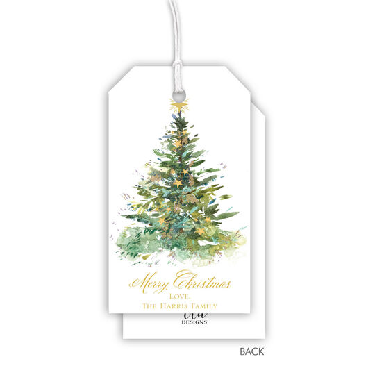 Watercolor Tree Large Hanging Gift Tags